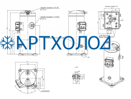 Компрессор спиральный RCH112C4LB7CA (141R1728) Ридан