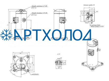 Компрессор спиральный RCZ43T4LB6CA (141R0110) Ридан